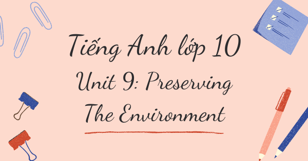 Từ vựng tiếng Anh lớp 10 | Unit 9: Preserving The Environment - Bảo vệ môi trường